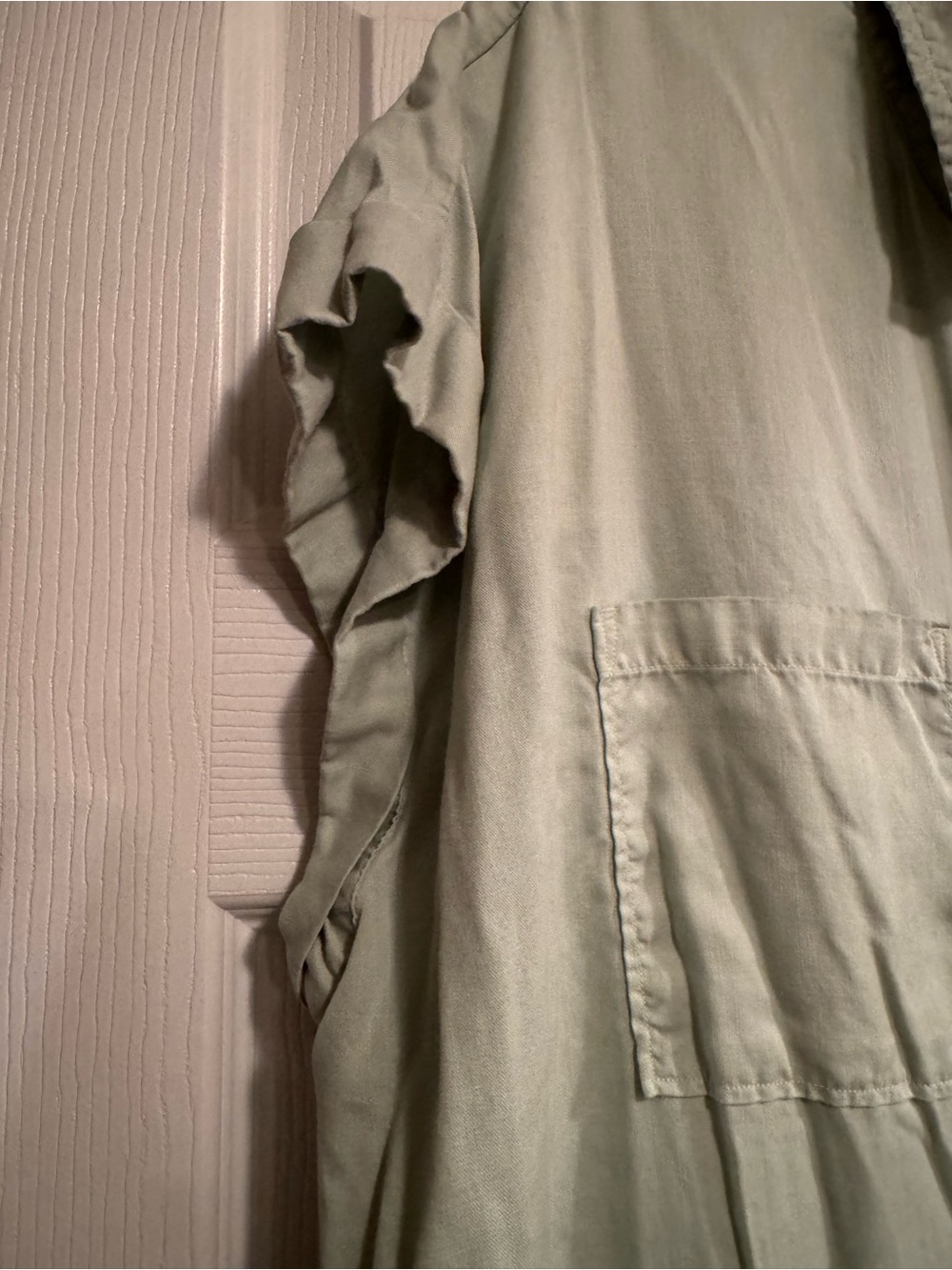 Wonderly Sz 2X Light Mint Sage Green Button-Up Tunic dress w/ breast pockets - Picture 4 of 8